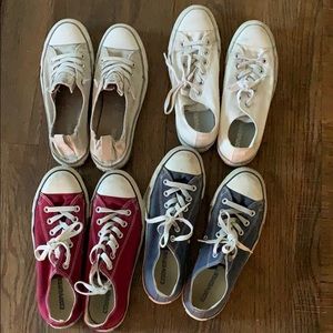 Converse Bundle Used Lot Size 9 Woman’s Shoes